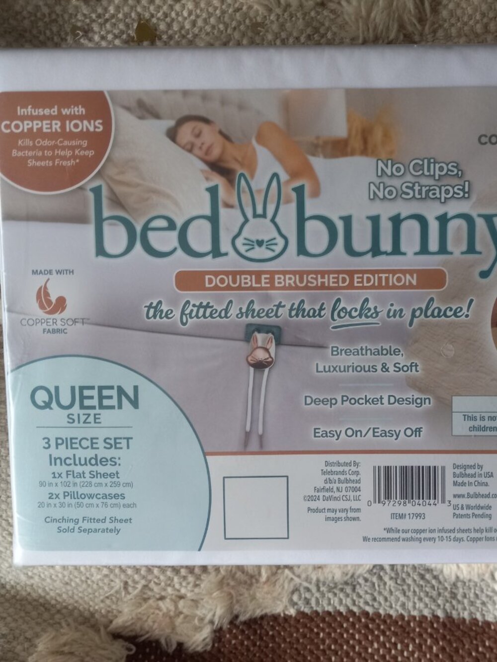 Bed bunny flat sheet with 2 pillow cases
